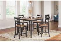 gesthaven brown dining set   