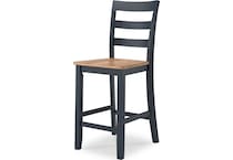 gesthaven natural blue counter chair   