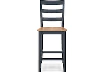 gesthaven natural blue counter chair   