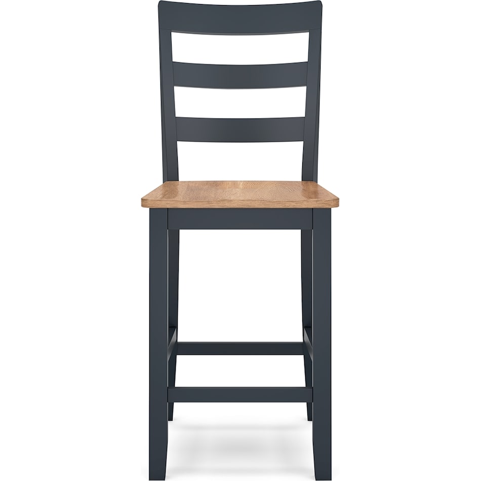 gesthaven natural blue counter chair   