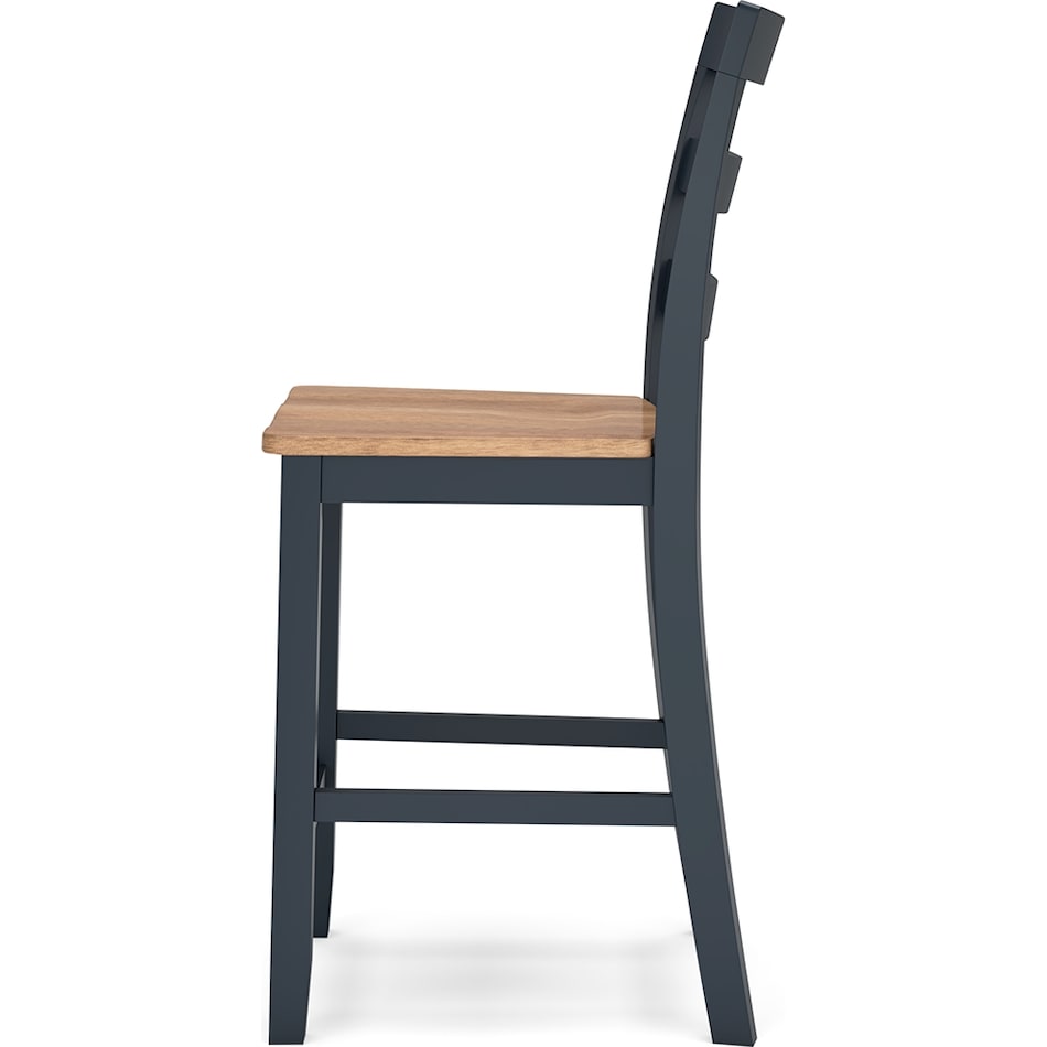 gesthaven natural blue counter chair   