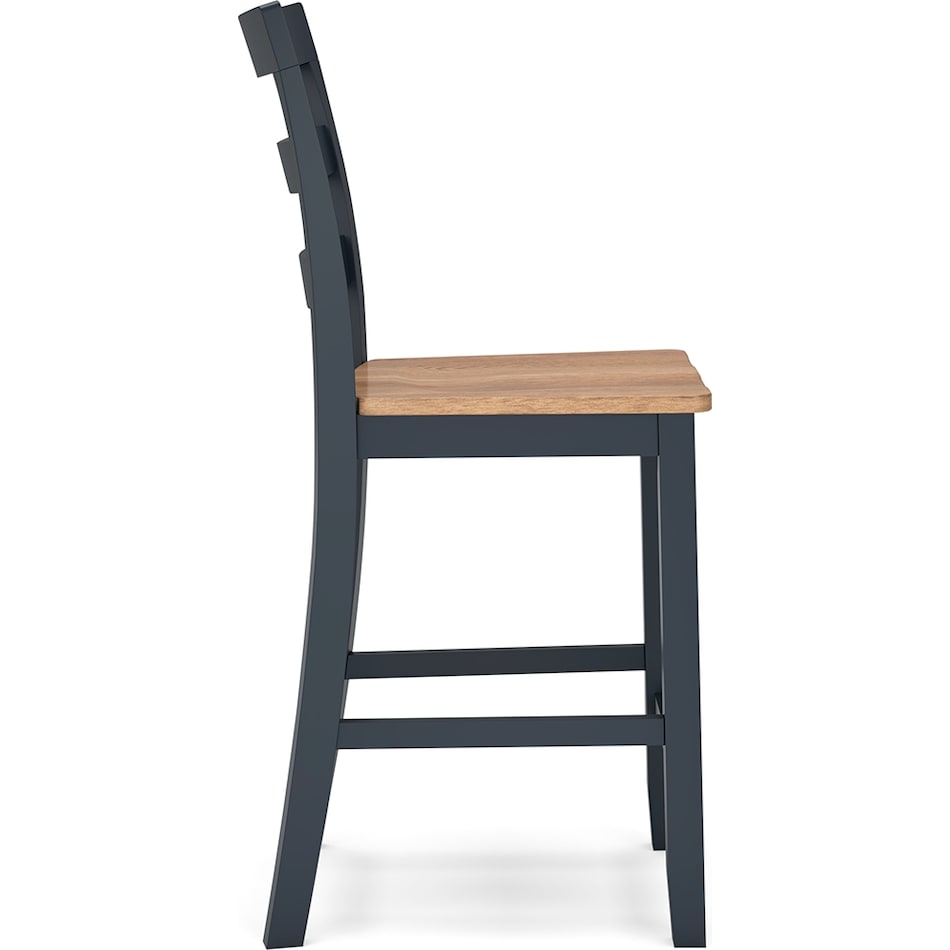 gesthaven natural blue counter chair   