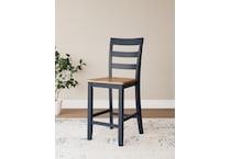 gesthaven natural blue counter chair   