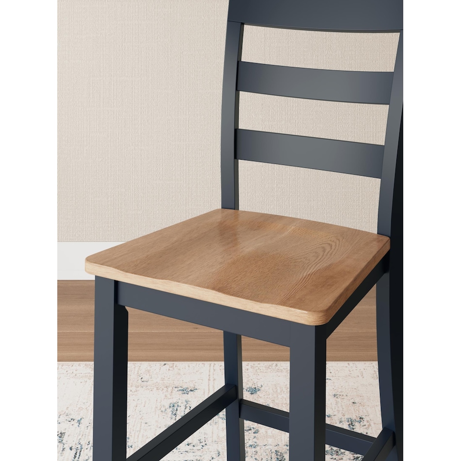 gesthaven natural blue counter chair   