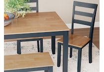 gesthaven natural blue dining set   