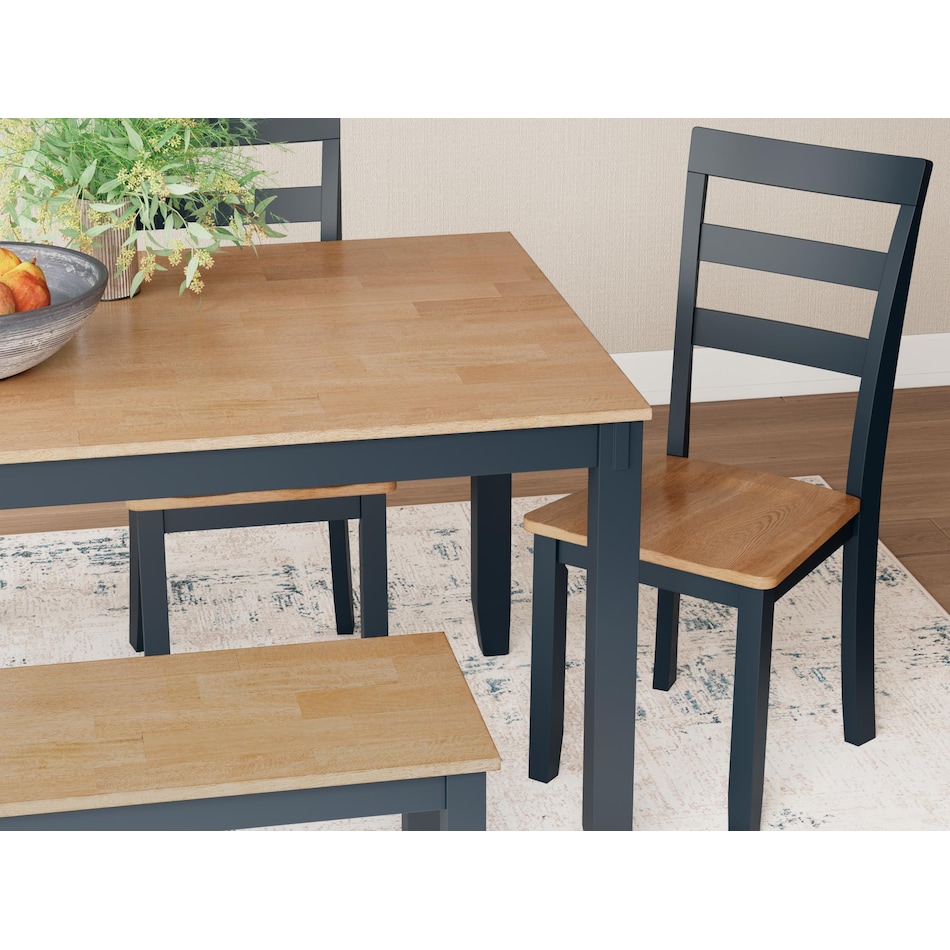 gesthaven natural blue dining set   