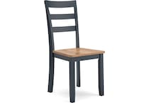 gesthaven natural blue side chair   