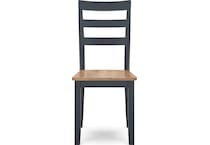 gesthaven natural blue side chair   