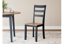 gesthaven natural blue side chair   