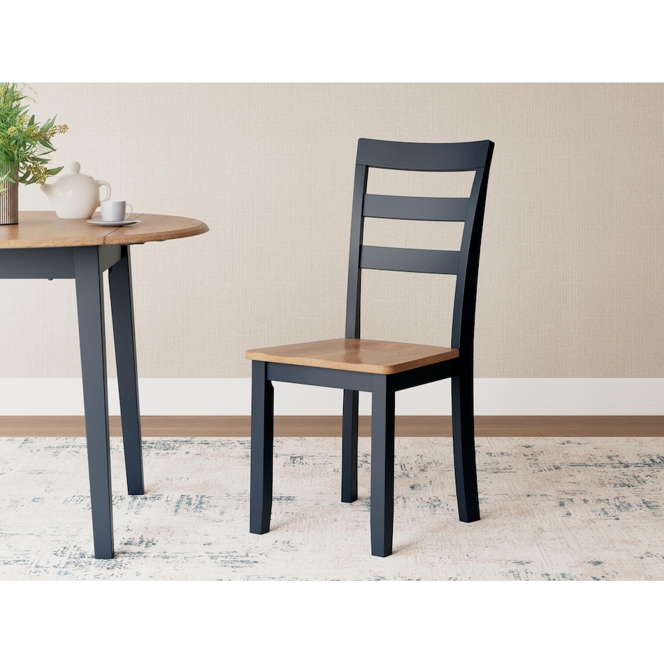 gesthaven natural blue side chair   