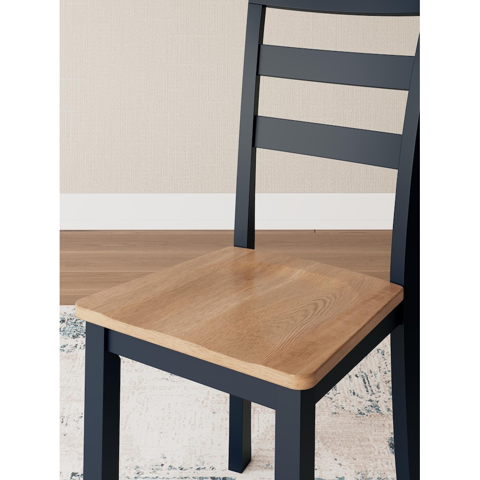 gesthaven natural blue side chair   