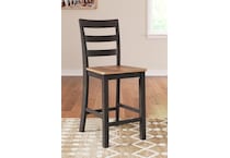 gesthaven natural brown counter chair   