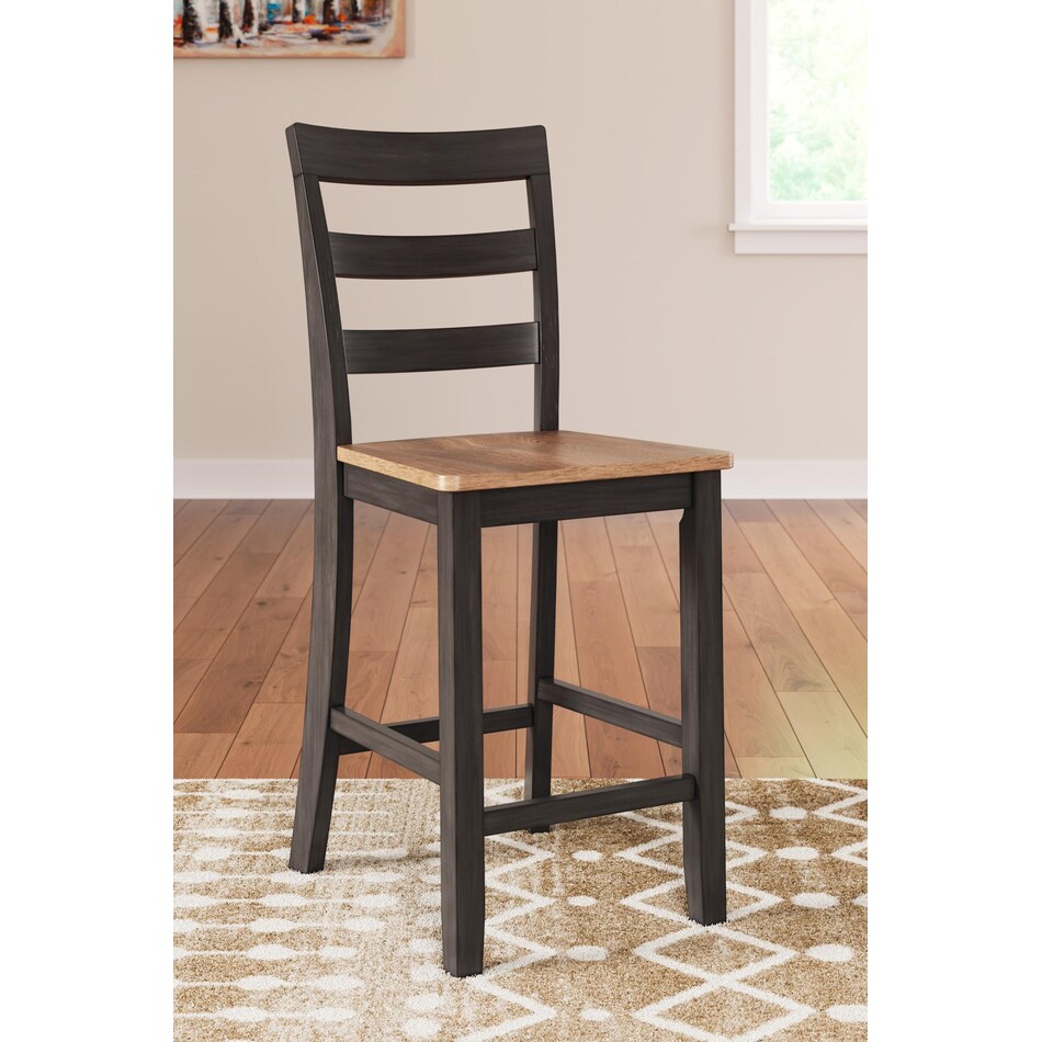 gesthaven natural brown counter chair   