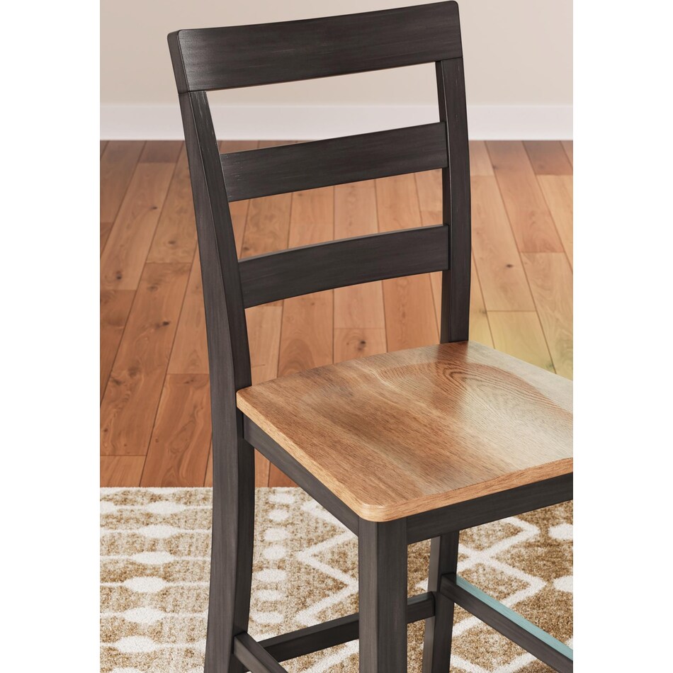 gesthaven natural brown counter chair   