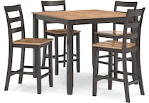 gesthaven natural brown dining set   