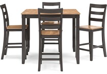 gesthaven natural brown dining set   