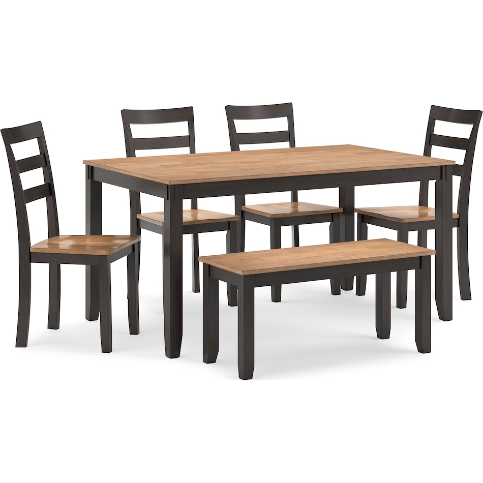 gesthaven natural brown dining set   