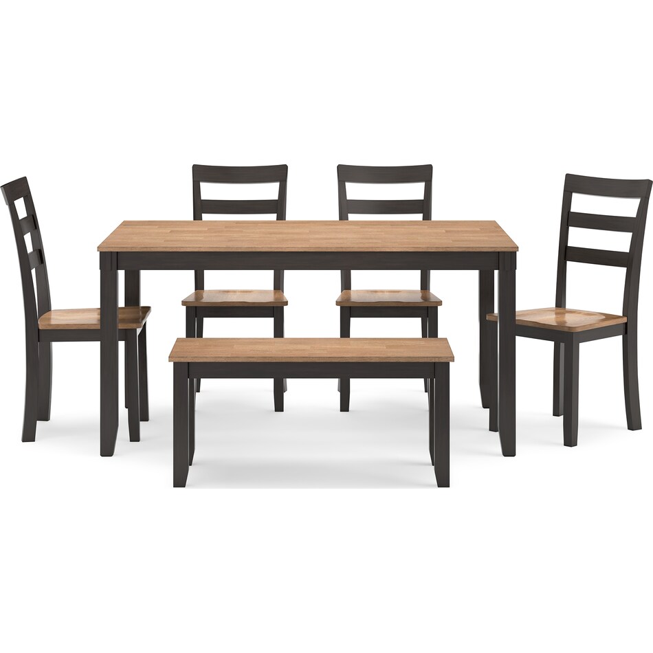 gesthaven natural brown dining set   
