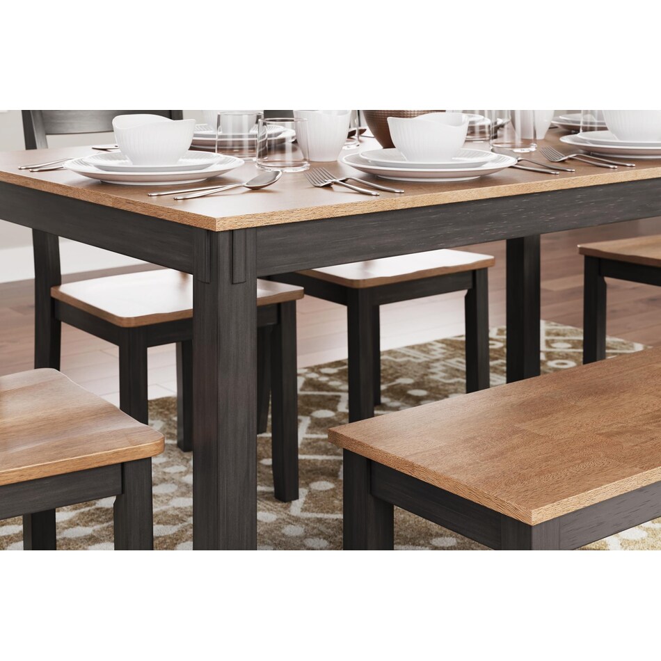 gesthaven natural brown dining set   
