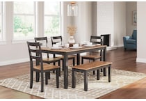 gesthaven natural brown dining set   