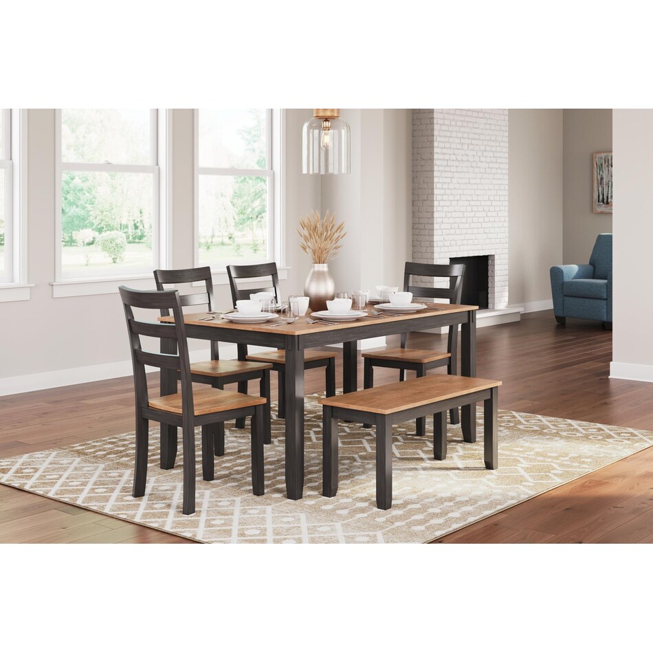 gesthaven natural brown dining set   