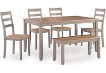 gesthaven natural gray dining set   