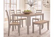 gesthaven natural gray dining set   