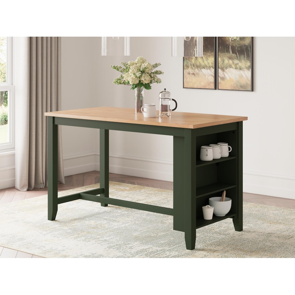 gesthaven natural green counter table  counter table top   