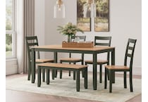 gesthaven natural green dining set   