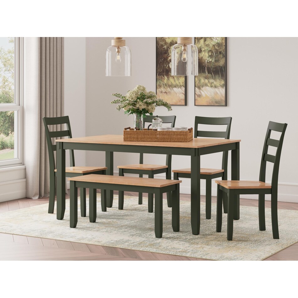 gesthaven natural green dining set   