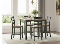 gesthaven natural green dining set   