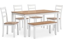 gesthaven natural white dining set   