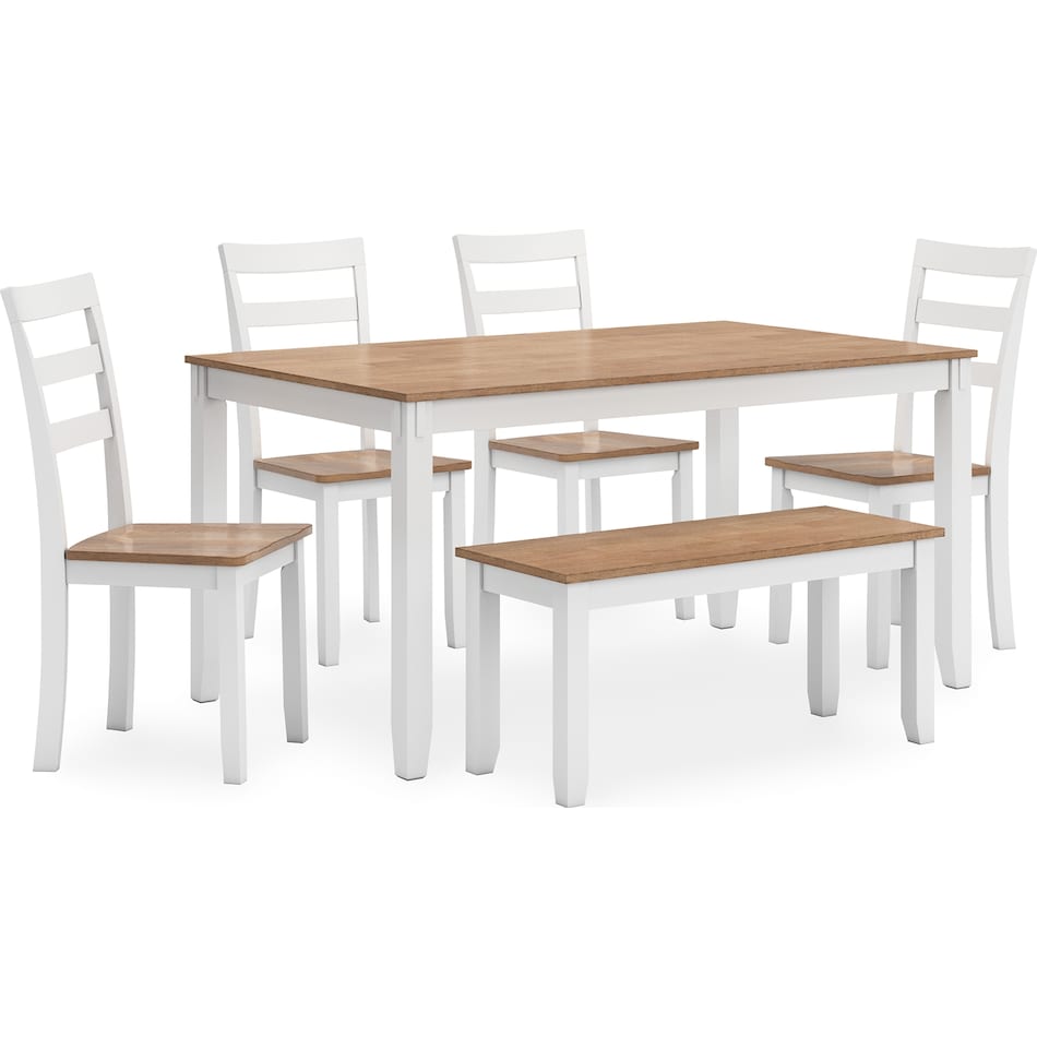 gesthaven natural white dining set   