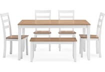 gesthaven natural white dining set   