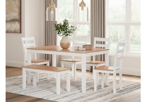 gesthaven natural white dining set   