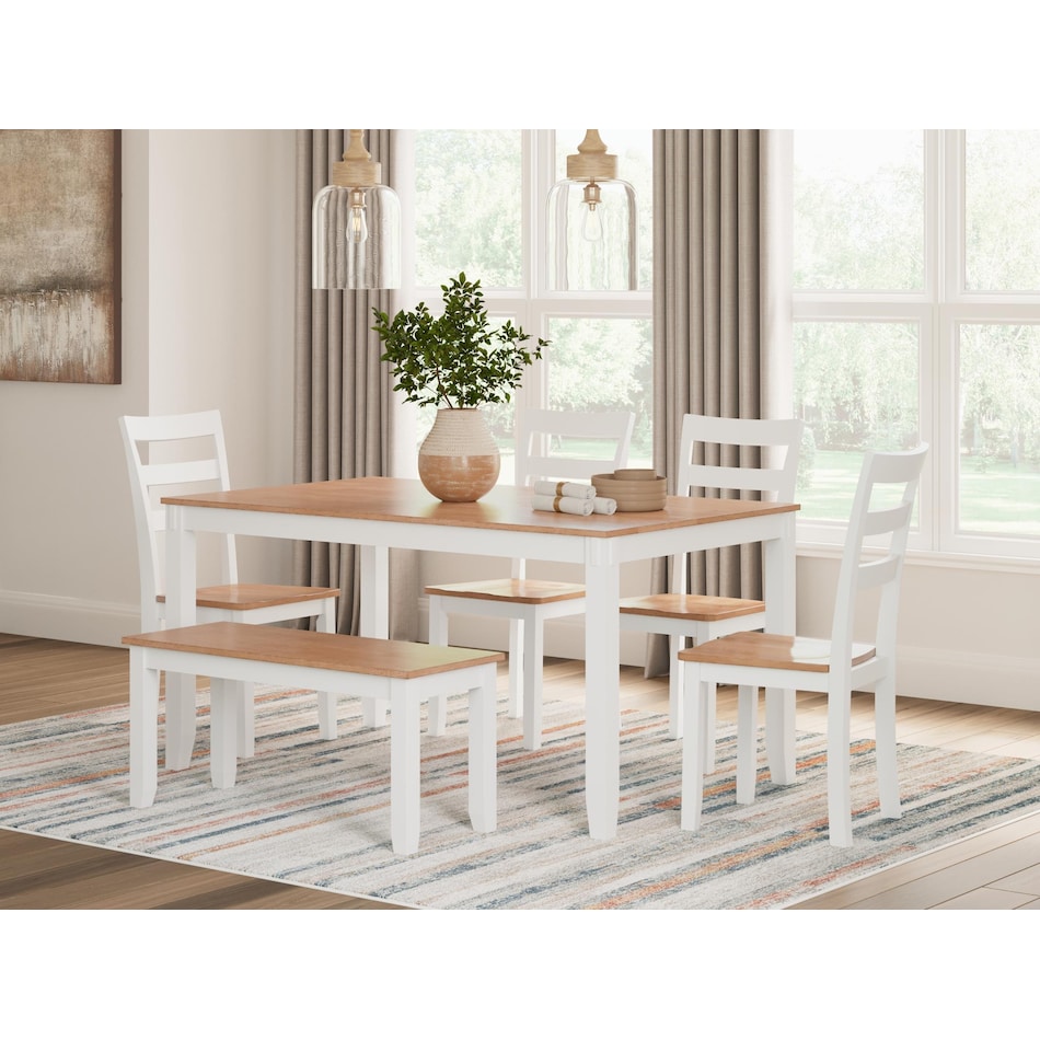 gesthaven natural white dining set   