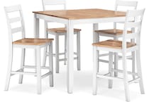 gesthaven natural white dining set   
