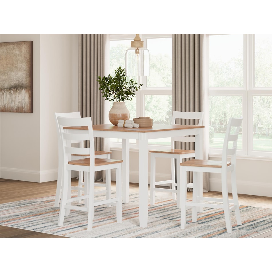 gesthaven natural white dining set   