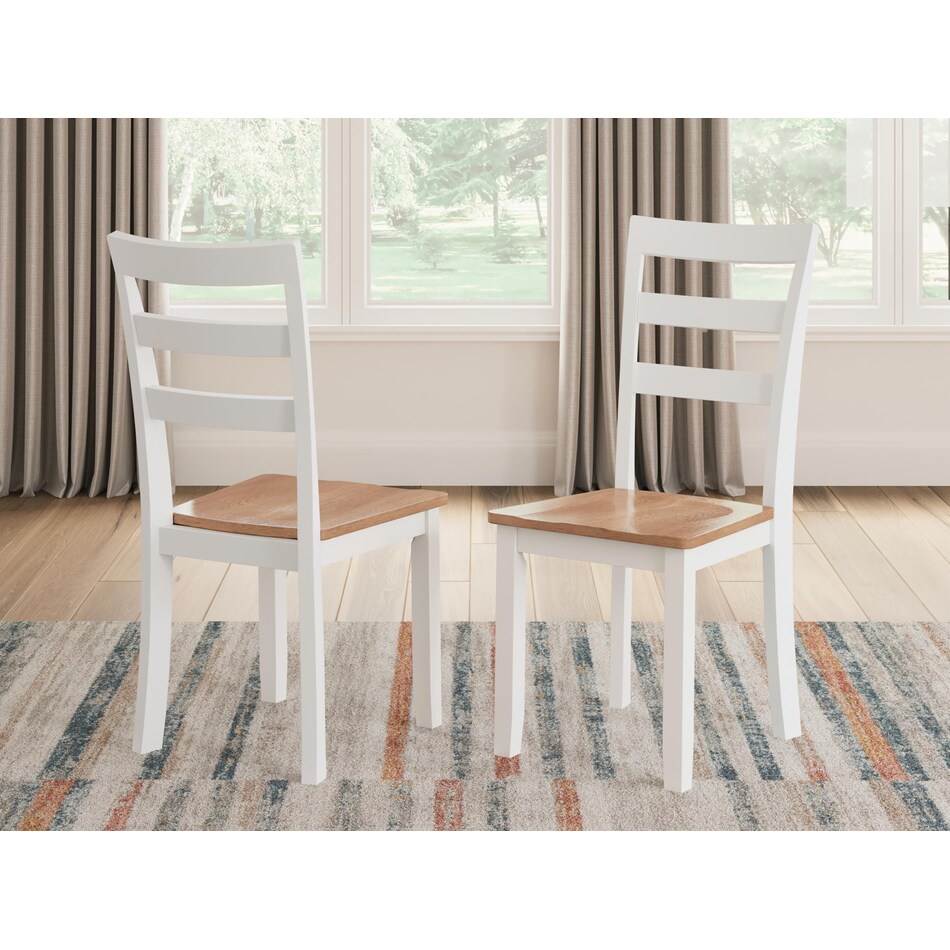 gesthaven natural white side chair   