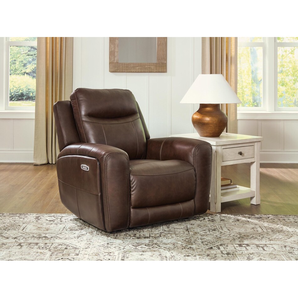 giddeon leathe rpower recliner   