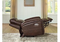 giddeon leathe rpower recliner   