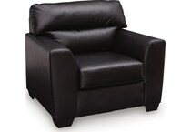 gravello midnight leather chair   