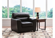 gravello midnight leather chair   