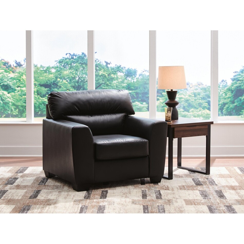 gravello midnight leather chair   