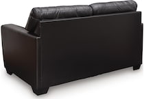 gravello midnight leather loveseat   