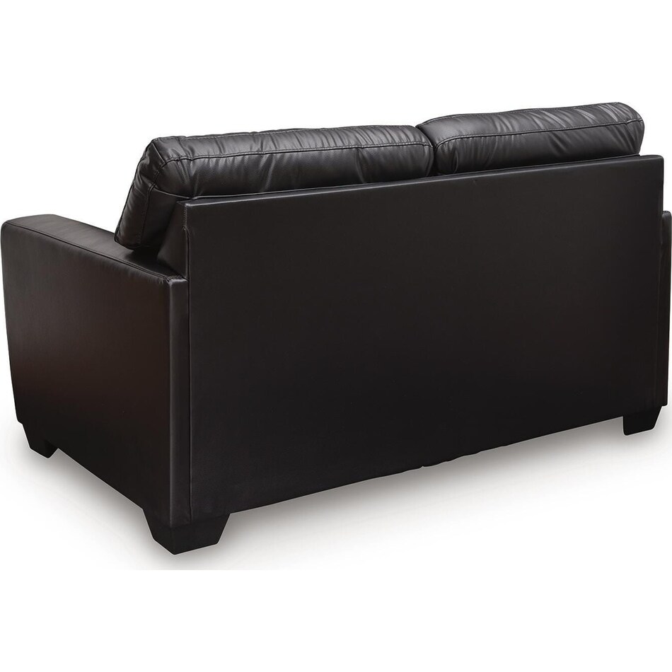 gravello midnight leather loveseat   