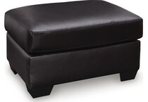 gravello midnight leather ottoman   