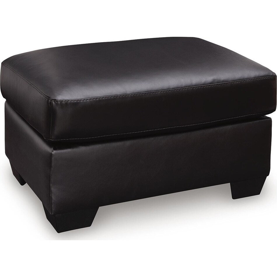 gravello midnight leather ottoman   