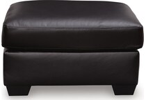 gravello midnight leather ottoman   
