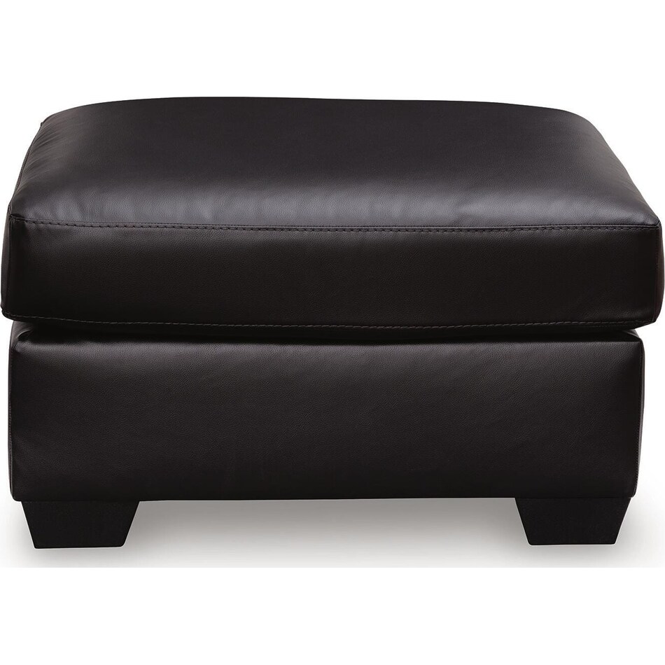 gravello midnight leather ottoman   
